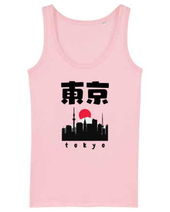 Tokyo Black Silhouette Cotton Pink