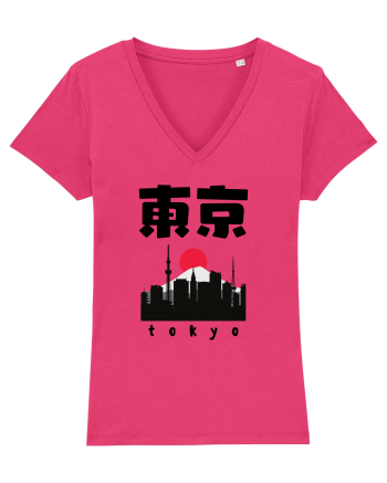 Tokyo Black Silhouette Raspberry