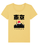 Tokyo Black Silhouette Tricou mânecă scurtă guler larg fitted Damă Expresser