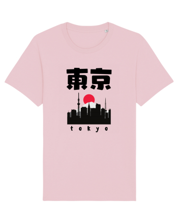 Tokyo Black Silhouette Cotton Pink
