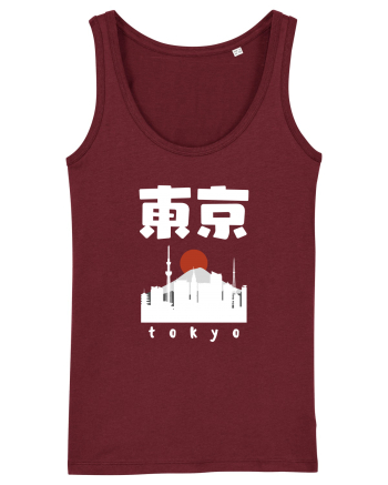 Tokyo White Silhouette Burgundy