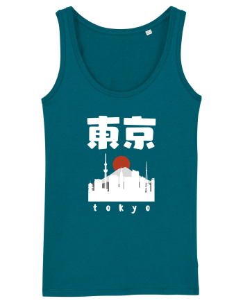 Tokyo White Silhouette Ocean Depth