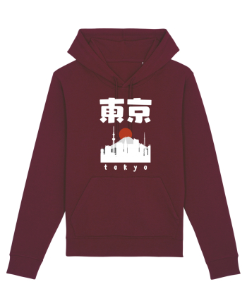 Tokyo White Silhouette Burgundy