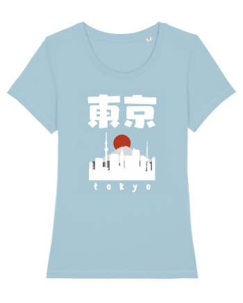 Tokyo White Silhouette Sky Blue