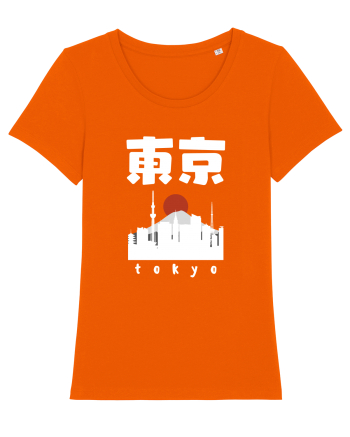 Tokyo White Silhouette Bright Orange