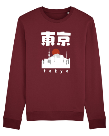 Tokyo White Silhouette Burgundy
