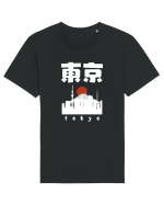 Tokyo White Silhouette Tricou mânecă scurtă Unisex Rocker
