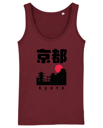 Kyoto Black Silhouette Burgundy