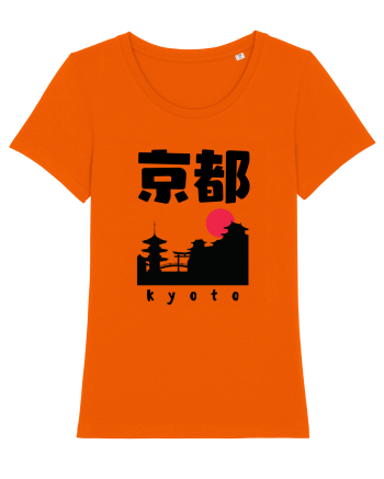 Kyoto Black Silhouette Bright Orange
