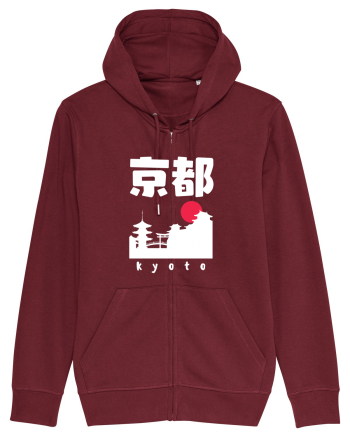 Kyoto White Silhouette Burgundy