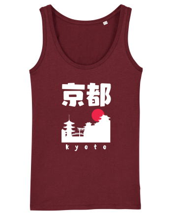 Kyoto White Silhouette Burgundy