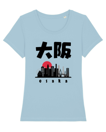 Osaka Black Silhouette Sky Blue