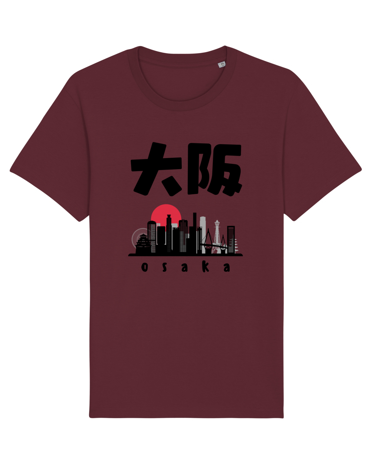 Tricou mânecă scurtă Unisex Rocker Burgundy