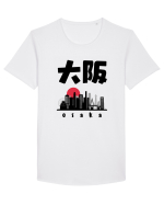Osaka Black Silhouette Tricou mânecă scurtă guler larg Bărbat Skater