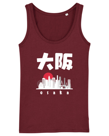 Osaka White Silhouette Burgundy