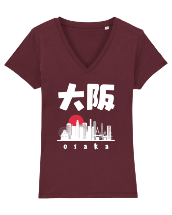 Osaka White Silhouette Burgundy