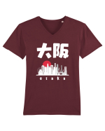 Osaka White Silhouette Tricou mânecă scurtă guler V Bărbat Presenter