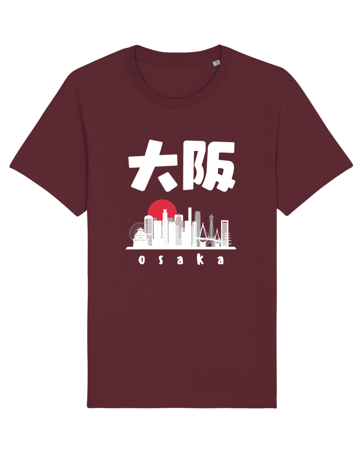 Tricou mânecă scurtă Unisex Rocker Burgundy