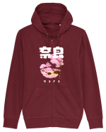 Nara White Silhouette Hanorac cu fermoar Unisex Connector