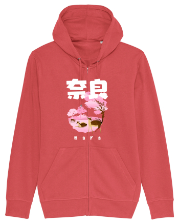 Nara White Silhouette Carmine Red