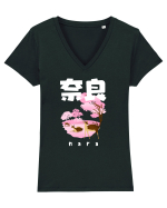 Nara White Silhouette Tricou mânecă scurtă guler V Damă Evoker