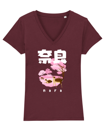 Nara White Silhouette Burgundy