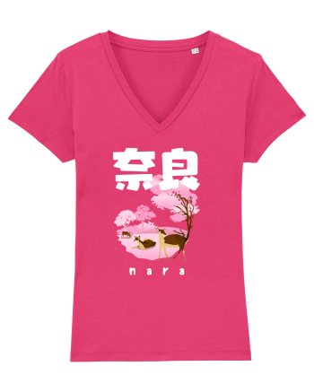 Nara White Silhouette Raspberry