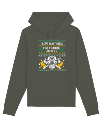 I Love Two Things Fire Fighting And Beer Khaki