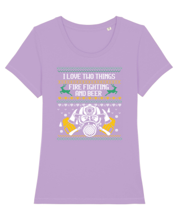 I Love Two Things Fire Fighting And Beer Lavender Dawn