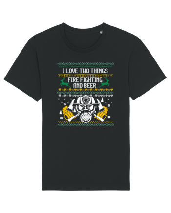 I Love Two Things Fire Fighting And Beer Black