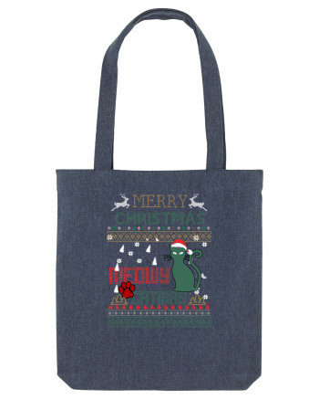 Meowy Christmas Merry Christmas Cat Midnight Blue