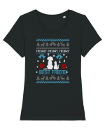 Meowy Meowy Meowy Xmas Best Friends Tricou mânecă scurtă guler larg fitted Damă Expresser