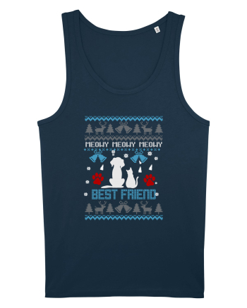 Meowy Meowy Meowy Xmas Best Friends Navy