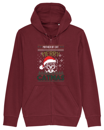 Merry Catmas Mother Of Cat Burgundy