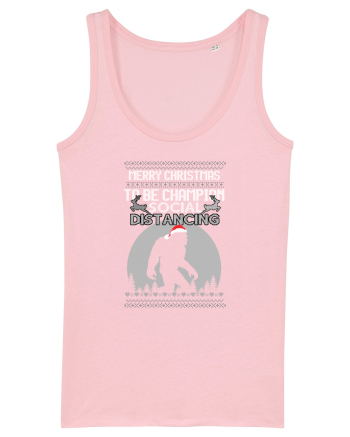 Merry Christmas Bigfoot Distancing Champion Cotton Pink