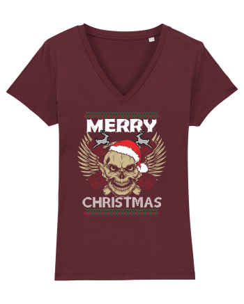 Merry Christmas Riders Burgundy