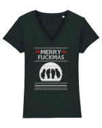 Merry Fuckmas Tricou mânecă scurtă guler V Damă Evoker