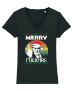 Merry Fuckmas Tricou mânecă scurtă guler V Damă Evoker
