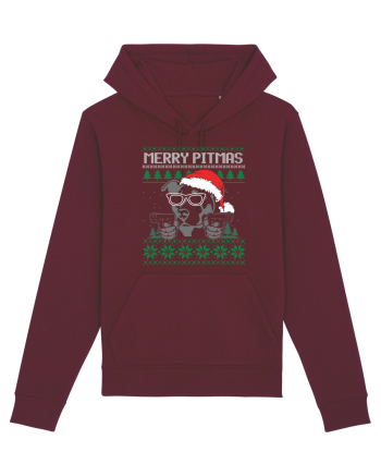 Merry Pitmas Burgundy