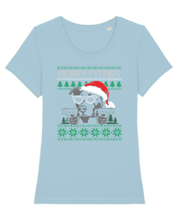 Merry Pitmas Sky Blue