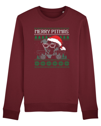 Merry Pitmas Burgundy