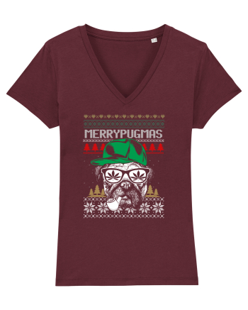 Merry Pugmas Burgundy