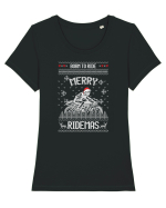 Merry Ridemas Born To Ride Tricou mânecă scurtă guler larg fitted Damă Expresser