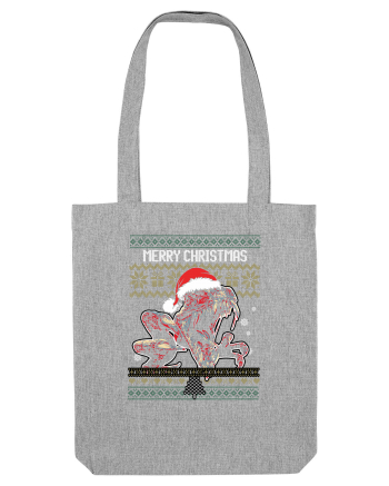 Merry Roar Christmas Angry Dinosaur Heather Grey