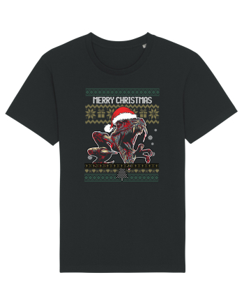 Merry Roar Christmas Angry Dinosaur Black