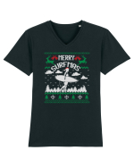 Merry Surfmas Tricou mânecă scurtă guler V Bărbat Presenter