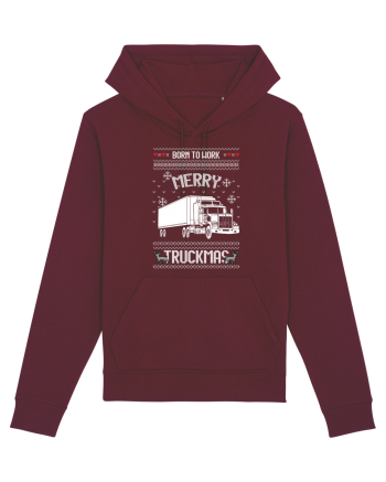 Merry Truckmas Born To Work Burgundy