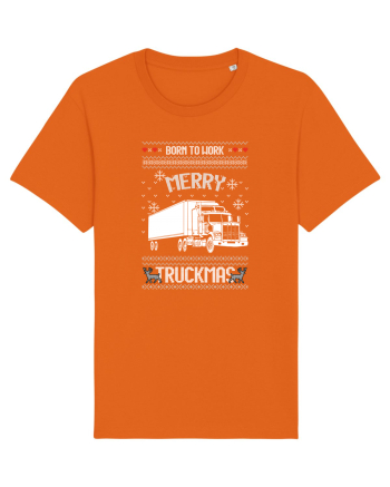 Merry Truckmas Born To Work Bright Orange