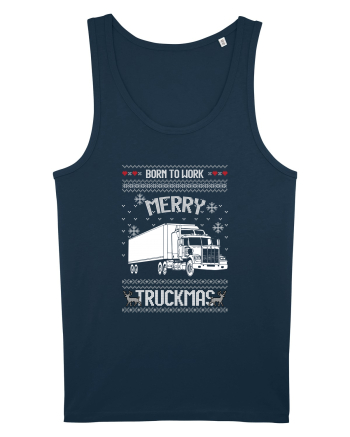 Merry Truckmas Born To Work Navy