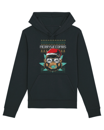 Merry Weedmas Funny Gorilla Black